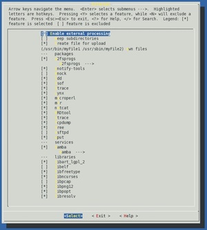 external menuconfig page