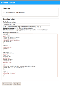 vtun configuration GUI