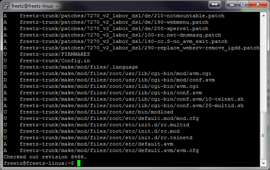 auschecken von Freetz